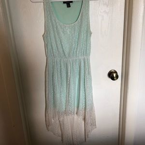 High low with lace overlay dress